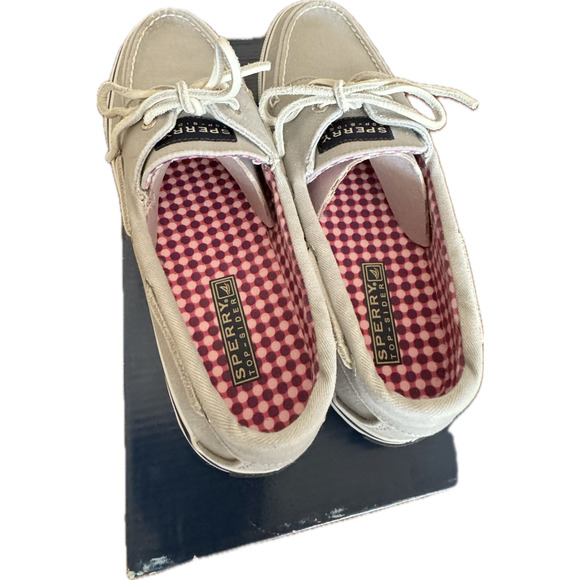 Sperry Authentic Original Bahama Grey Canvas Womens 8.5 Boat Shoes 9266362 NEW - Picture 7 of 7